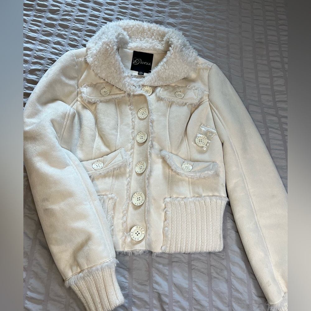 Guess size small white jacket